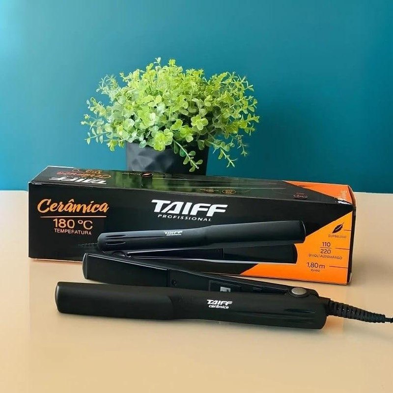 Taiff Prancha Cerâmica Profissional Classic 180° Bivolt Preto