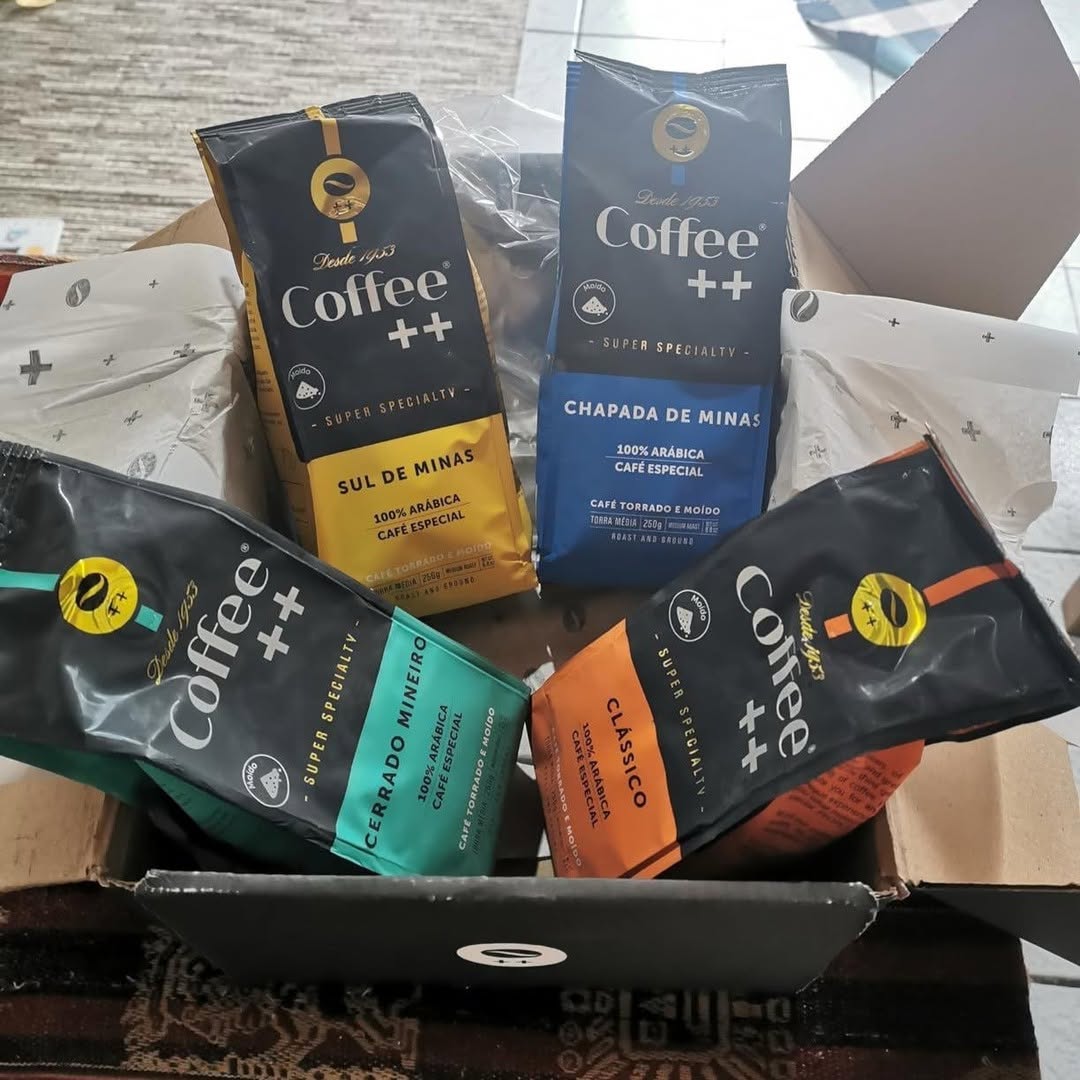 Kit Coffee Mais Torrado e Moído 4 Pacotes Variedades Premium