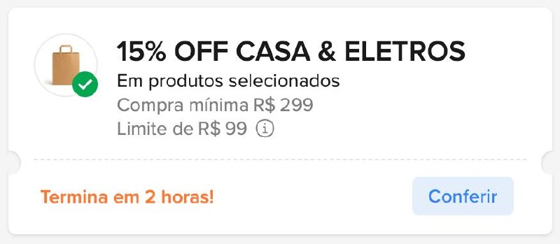 Cupom Mercado Livre - 15% OFF Selecionados