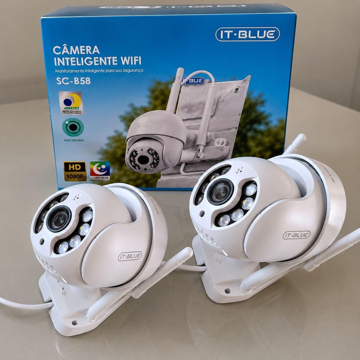 Kit 2 Câmeras IP Wi-Fi Infravermelho Prova D'Água iCSee