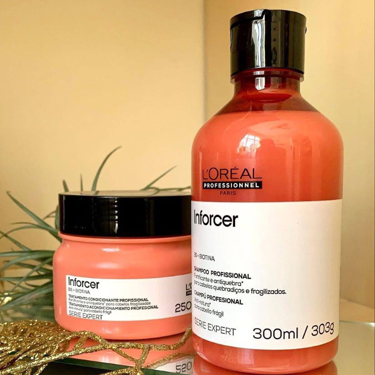 Kit L'Oréal Professionnel Inforcer Shampoo 300ml + Máscara 250g