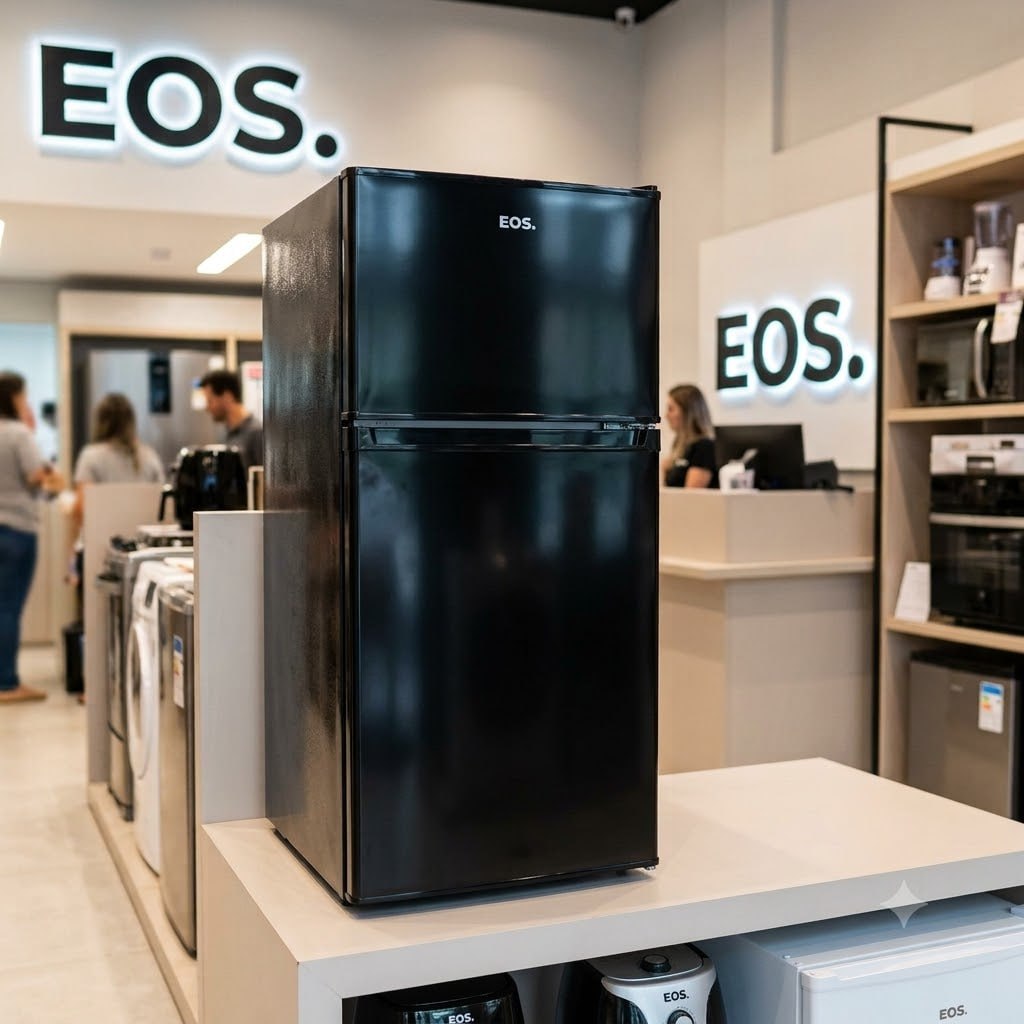 Geladeira EOS 230 Litros Duplex Preto 110/220V