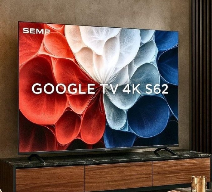 Smart TV Semp 50" LED 4K S62 WiFi Bluetooth Google TV