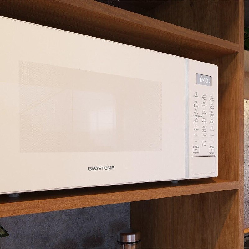 Micro-ondas 32 Litros Branco Menu Gourmet Brastemp BMS46AB 220v