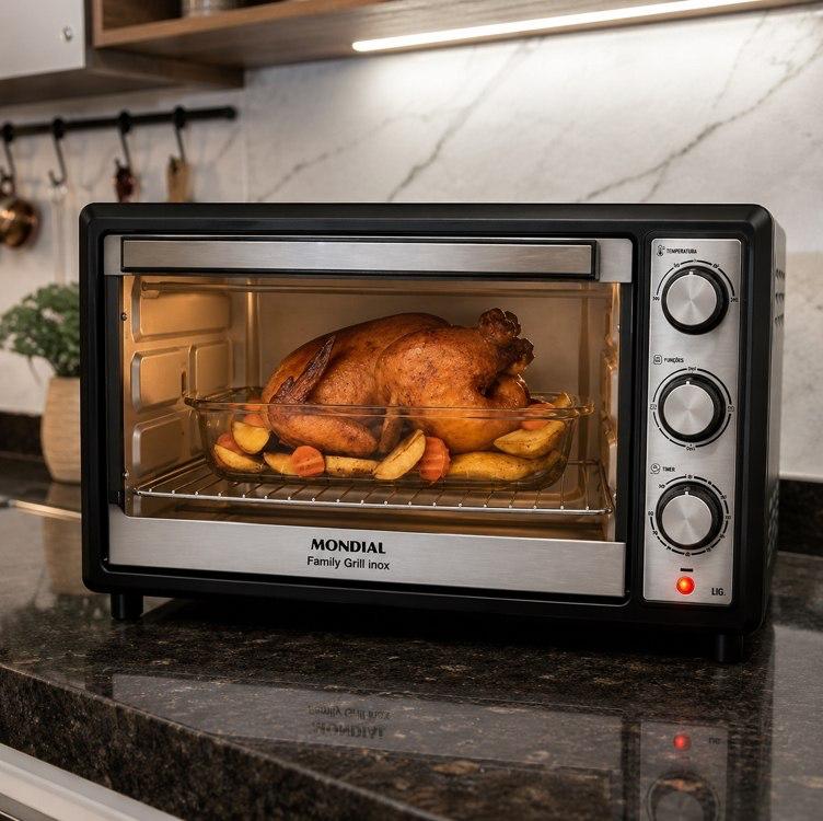 Forno Elétrico 48L Family Grill Inox Mondial 2000W