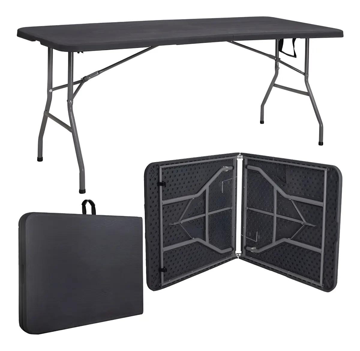 Mesa Dobrável Vira Maleta com Alça Portátil 1.80m Camping