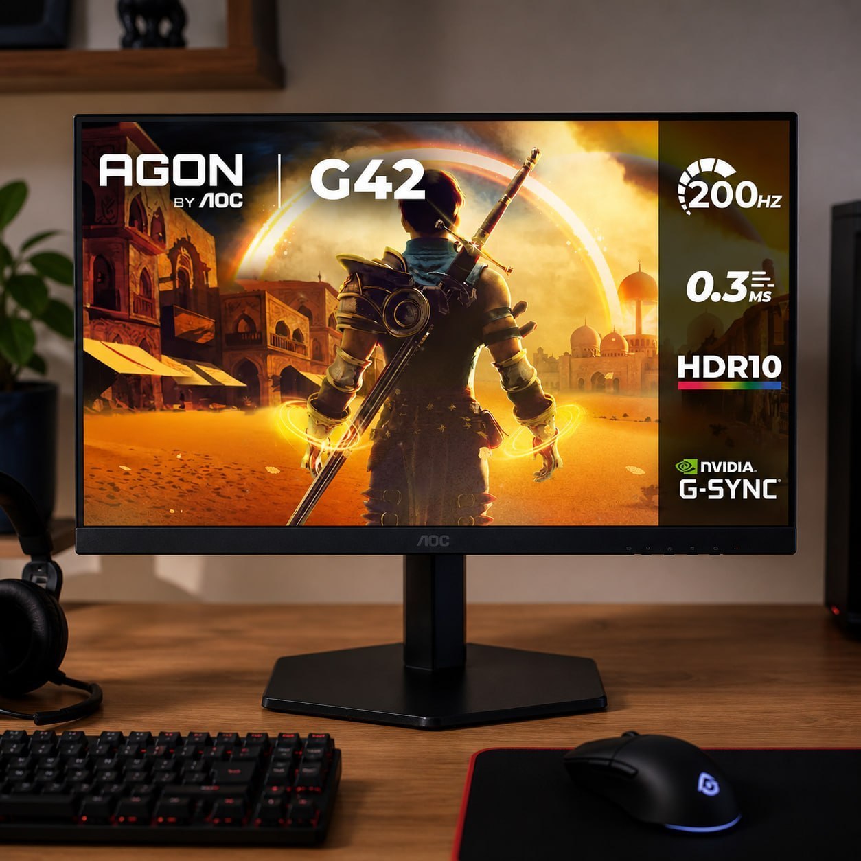 Monitor Gamer AOC AGON G42 24" IPS 200Hz 0.3ms
