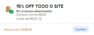 15% OFF Mercado Livre
