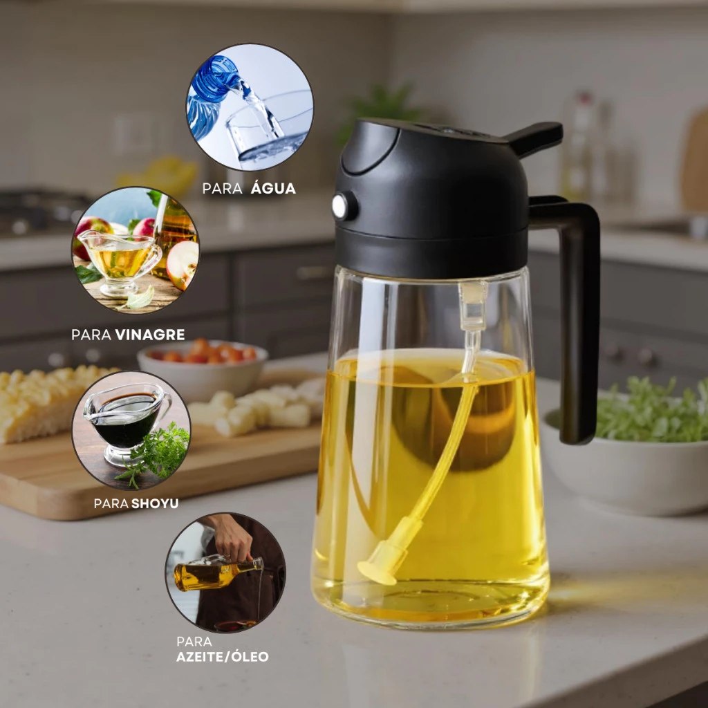 Borrifador de Azeite e Vinagre Vidro 500ml