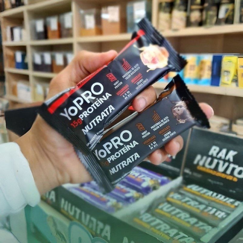 12 Barras de Proteína YoPRO Nutrata 55g - 3 Sabores