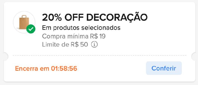 Cupom Mercado Livre 20% OFF - Produtos Selecionados