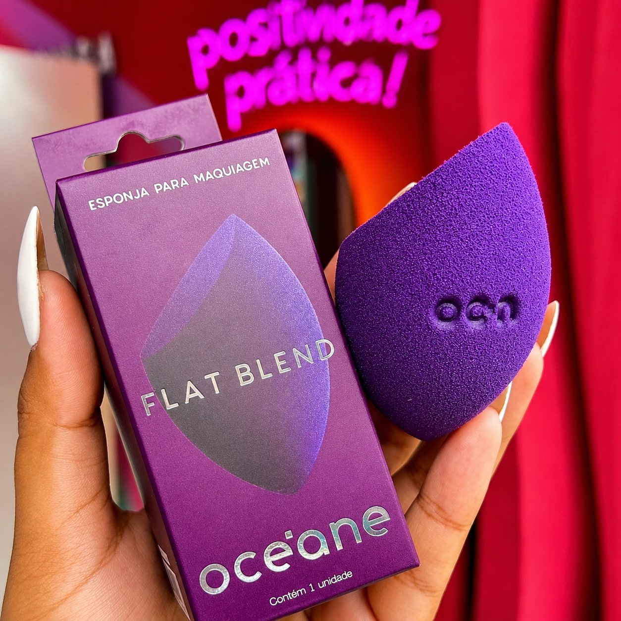 Esponja de Maquiagem Océane Roxo Flat Blend