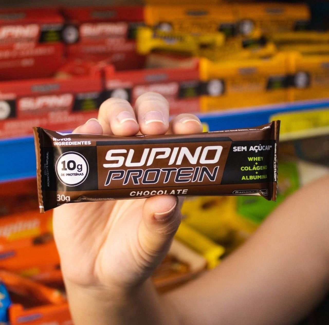 Barra de Proteína Supino Chocolate 30g - 12 Unidades