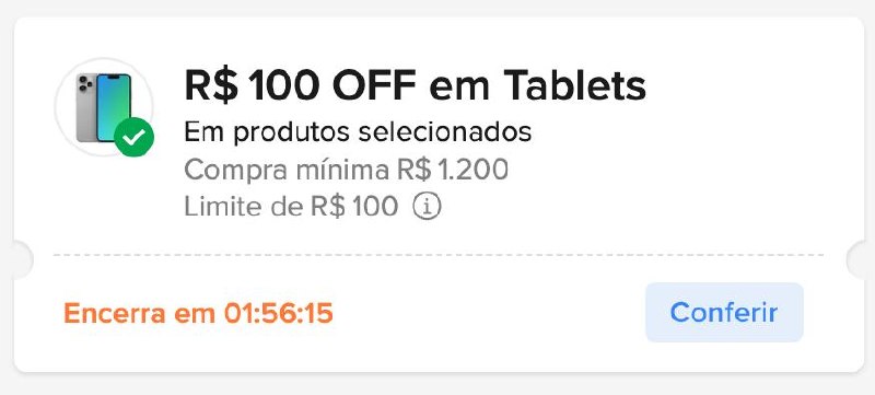 Tablets com Cupom de Desconto Mercado Livre