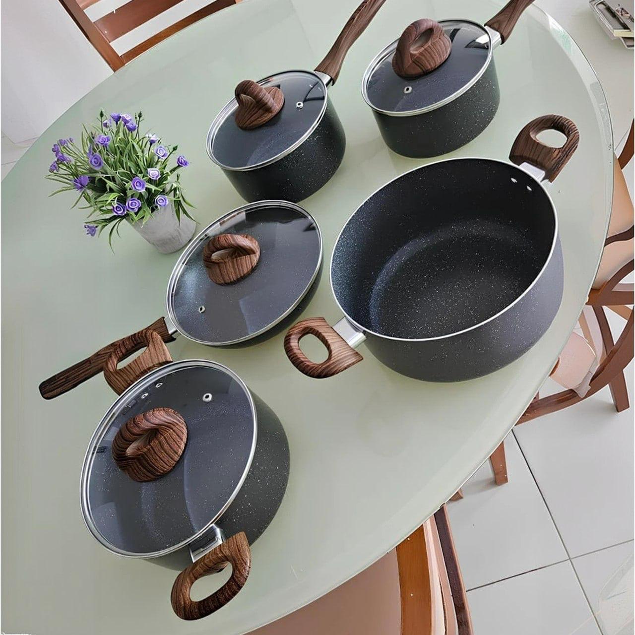 Jogo de Panelas Brinox Antiaderente Ceramic Indução 5 Peças