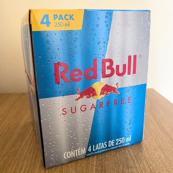 Red Bull Sugar Free 250ml - Pack 4 Latas