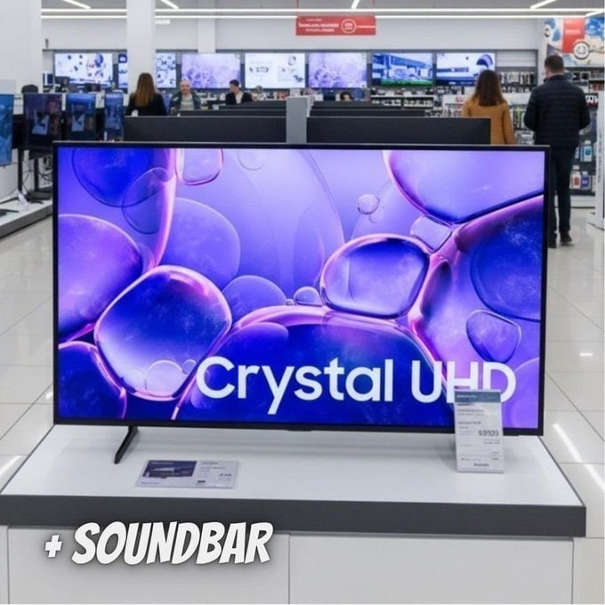 Samsung Smart TV 50" Crystal UHD 4K U8600F 2025 + Soundbar HW-B400F