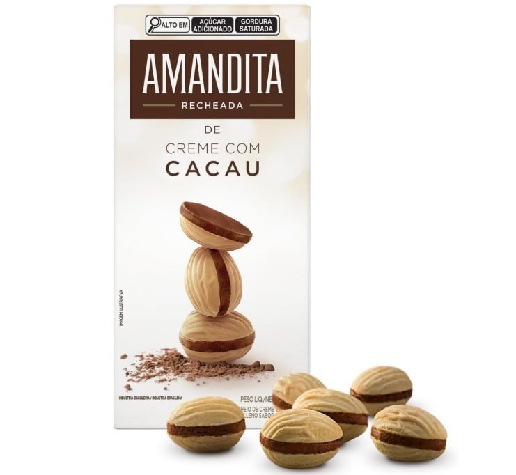Wafer Recheado Amandita Sabor Chocolate 200g
