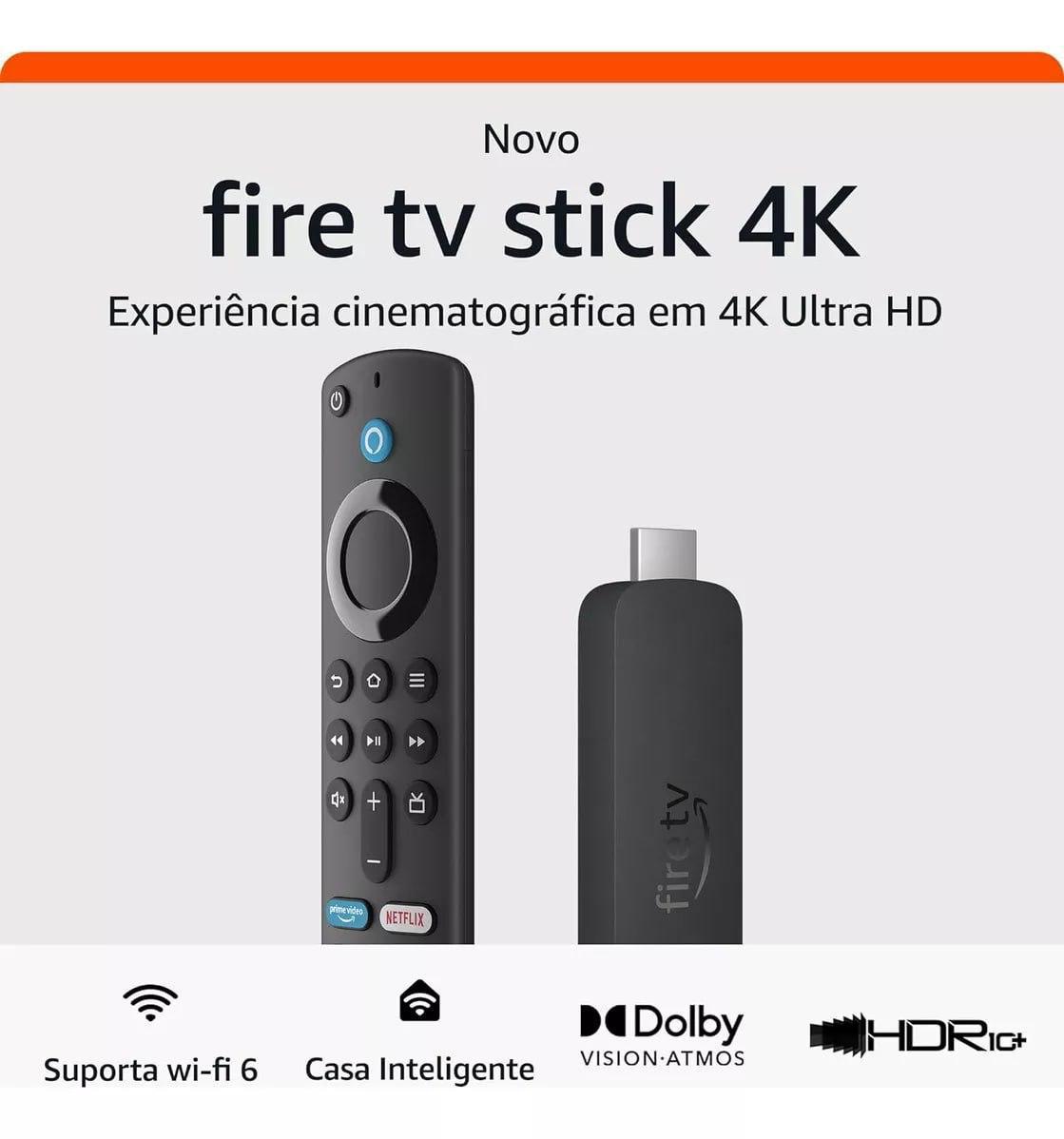 Amazon Fire Stick 4K Wi-Fi 6 Com Alexa