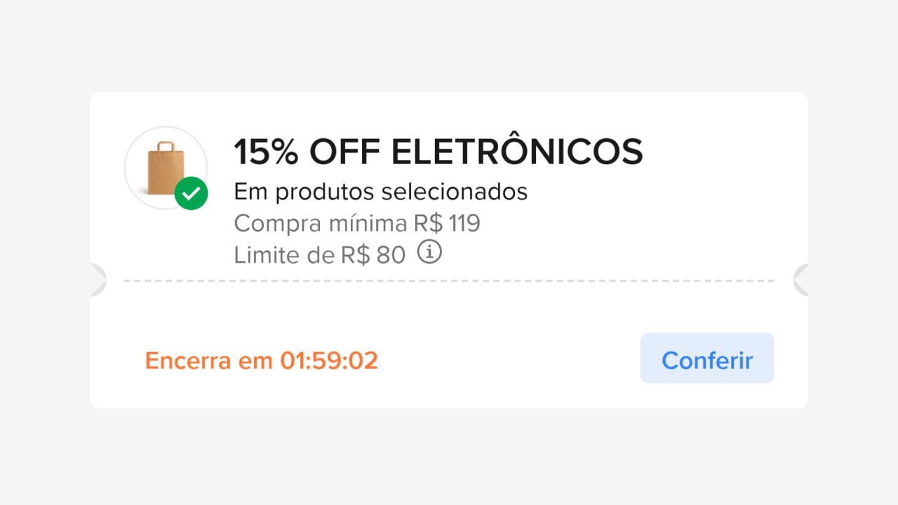 Eletrônicos com 15% OFF - Cupom Mercado Livre