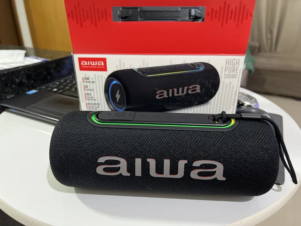 Caixa de Som Speaker Aiwa SP-05-LB 30W Bluetooth IPX5