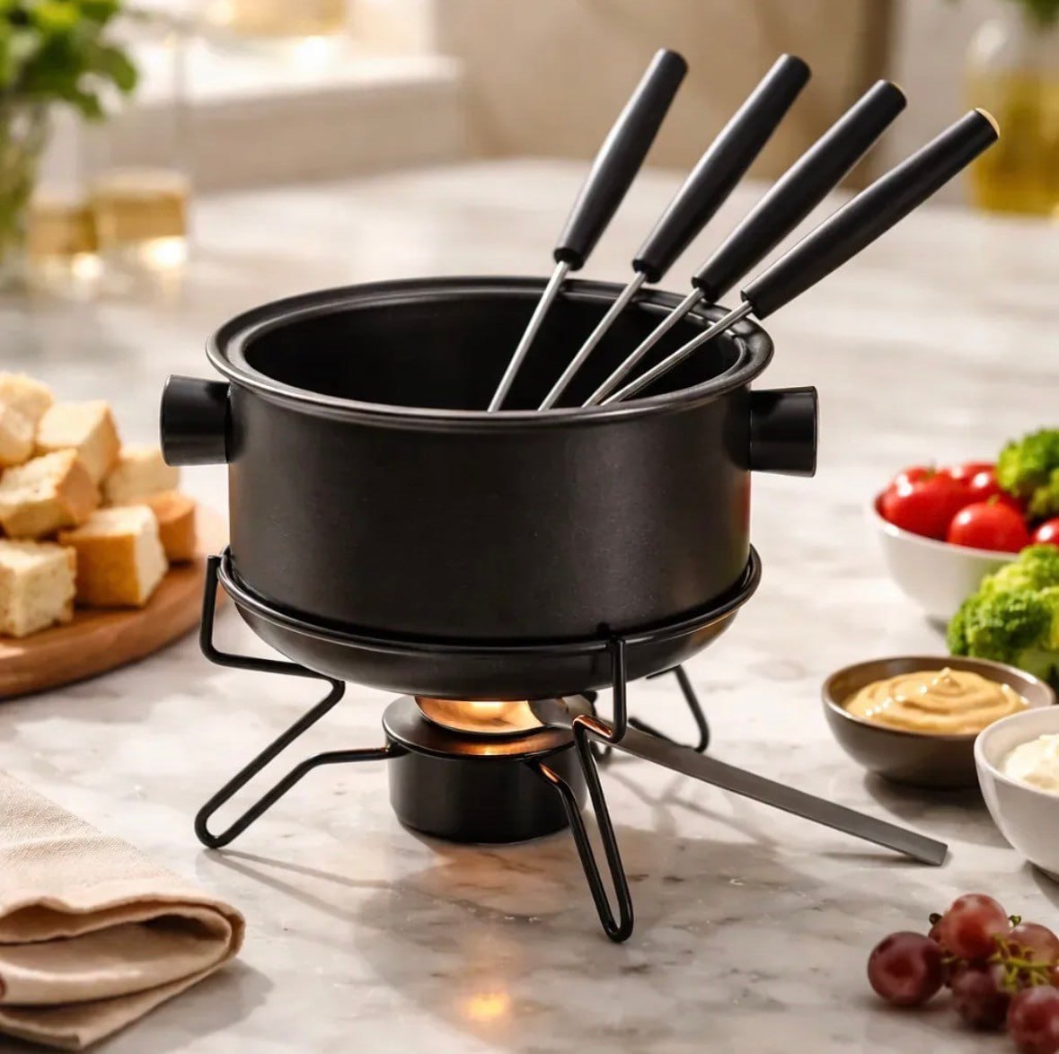 Aparelho Fondue Pop Antiaderente 7 Peças com Garfos