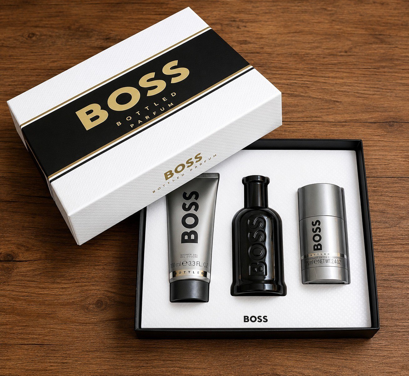 Kit Hugo Boss Bottled - Perfume EDP 100ml + Shower Gel + Desodorante