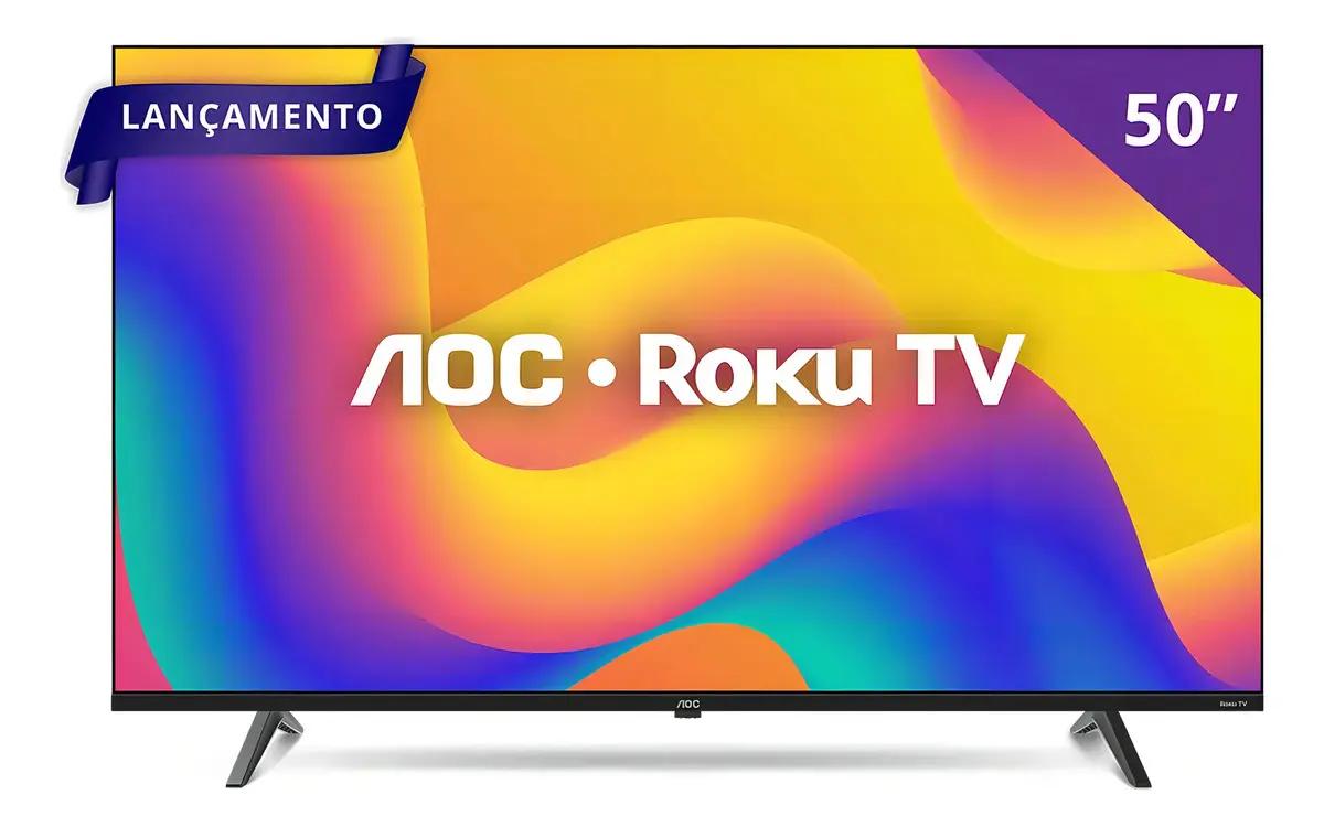 Smart TV 50" AOC 4K DLED Roku TV (50u7045/78g)
