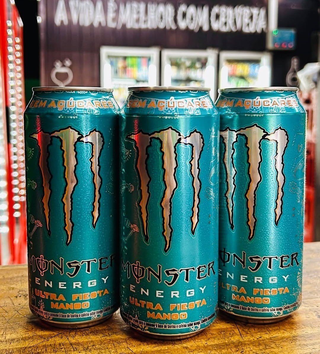 Pack Monster Mango Loco Ultra Fiesta Zero Açúcar 473ml - 6 Unidades