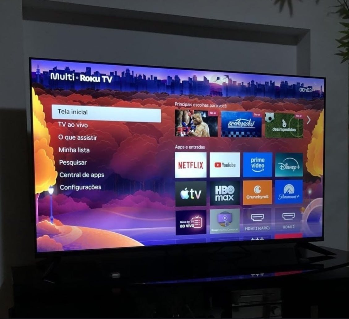 Smart TV 50" Roku Multi 4K Alexa Google Home