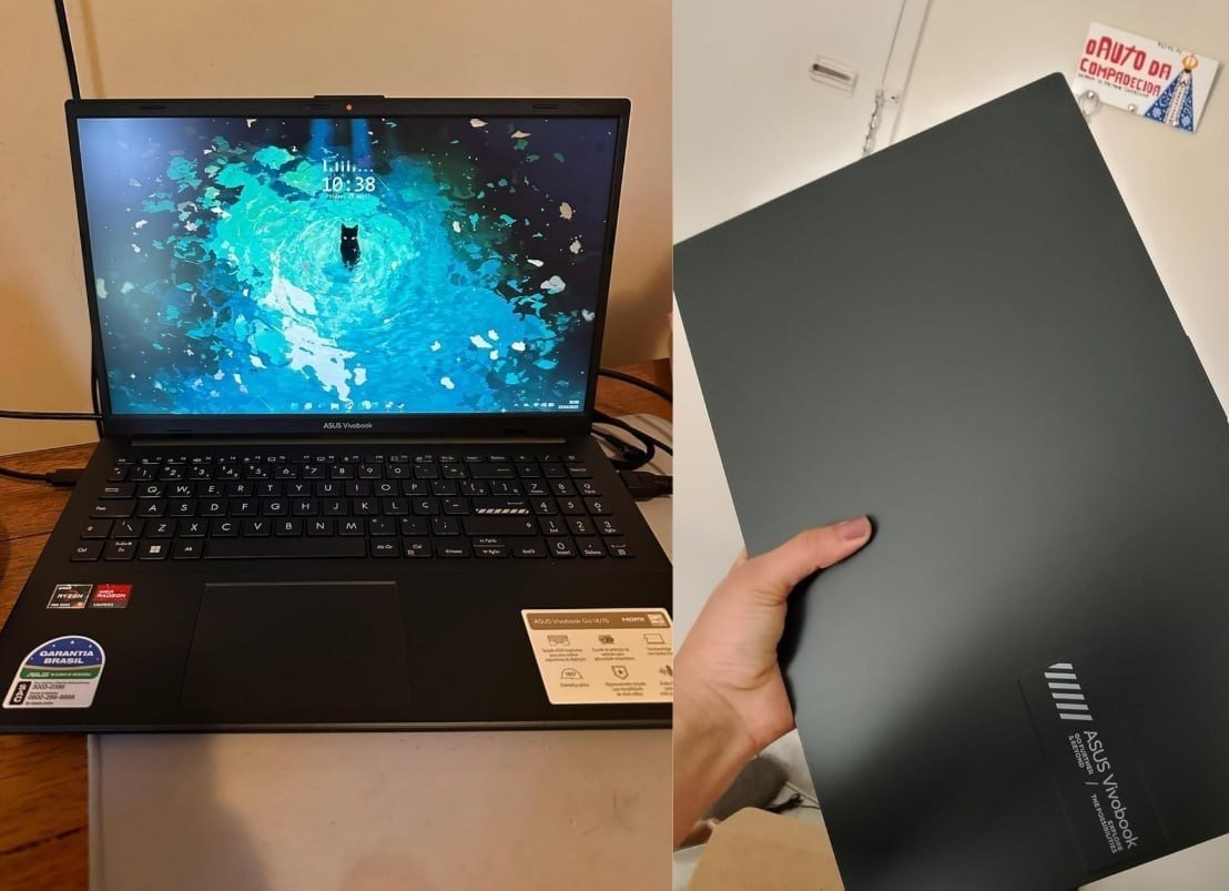 Notebook ASUS VivoBook Go 15 AMD Ryzen 5 7520U 8GB 512GB SSD