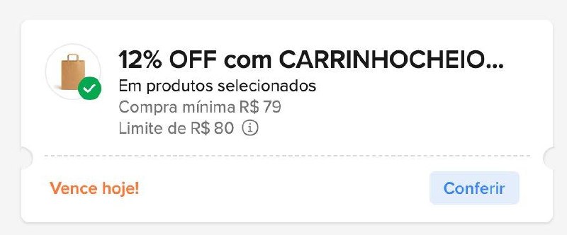 Cupons Mercado Livre - 10% e 12% OFF