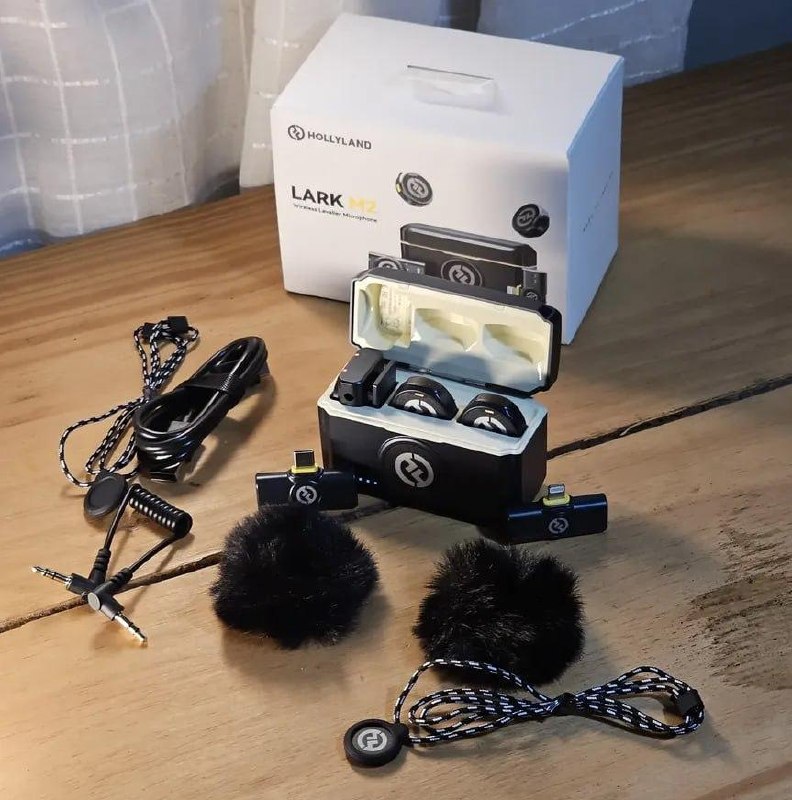 Microfone Hollyland Lark M2 Duo Combo Duplo USB-C