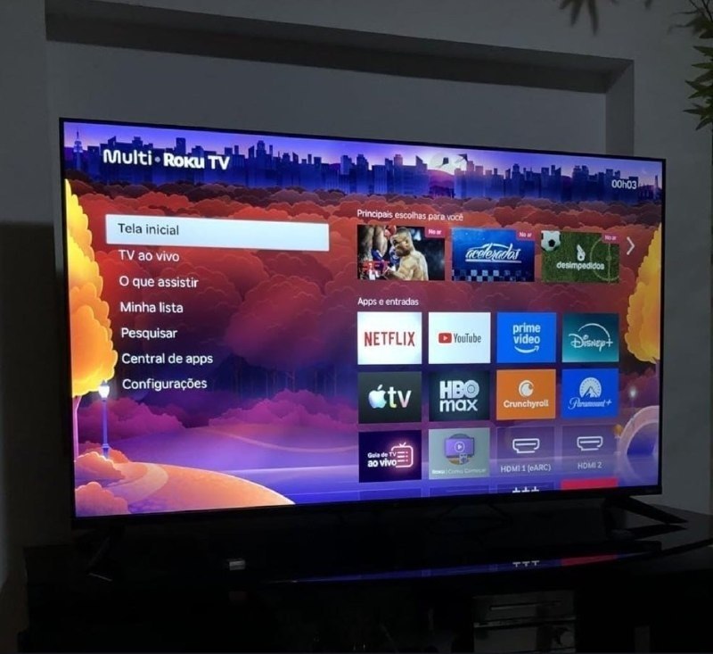 Smart TV 50" Roku Multi 4K com Alexa e Google Home
