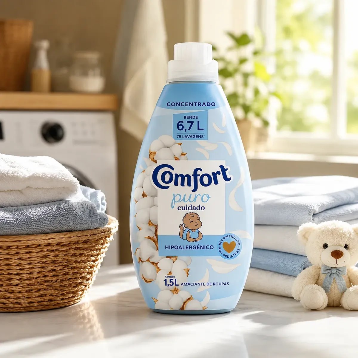 Amaciante Comfort Concentrado Puro Cuidado 1,5L
