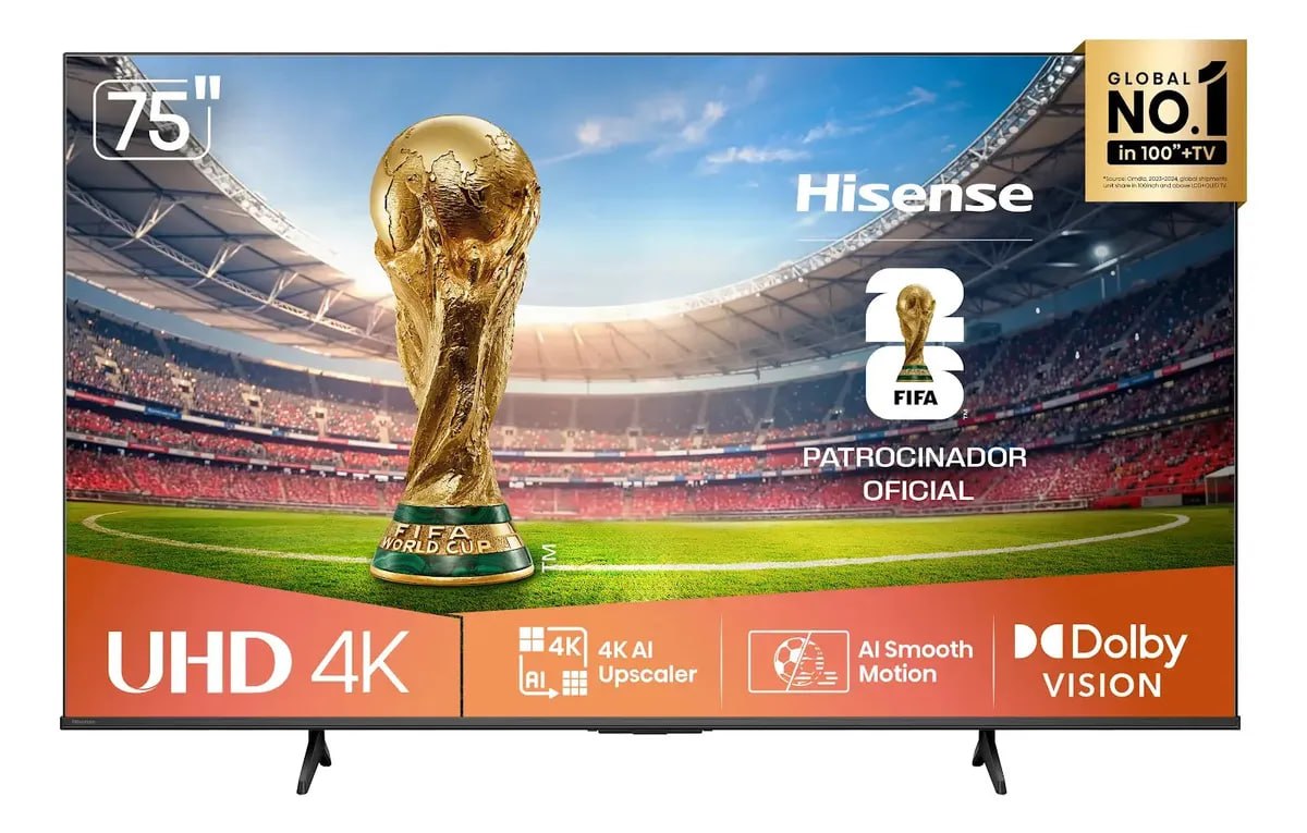 Hisense Smart TV 4K 75" Dolby Vision (75A6NV)