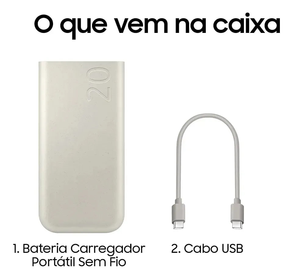 Bateria Samsung Carregador Portátil 20000mAh 45W