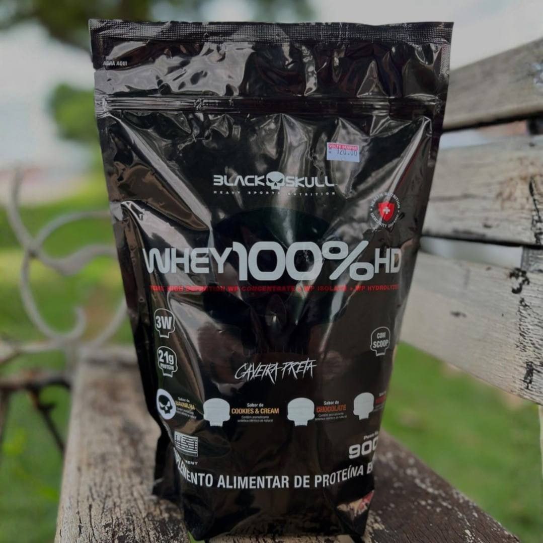Whey Black Skull 100% HD 900g Baunilha