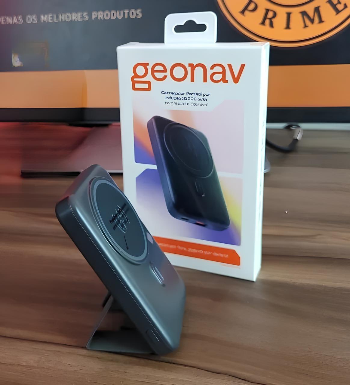 Power Bank Geonav 10.000mAh Carregador por Indução