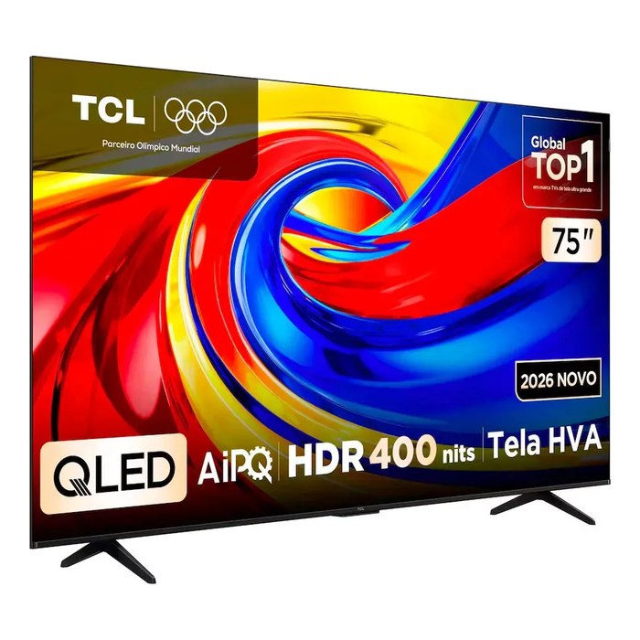 Smart TV 75" TCL QLED 4K P7L Lançamento 2026
