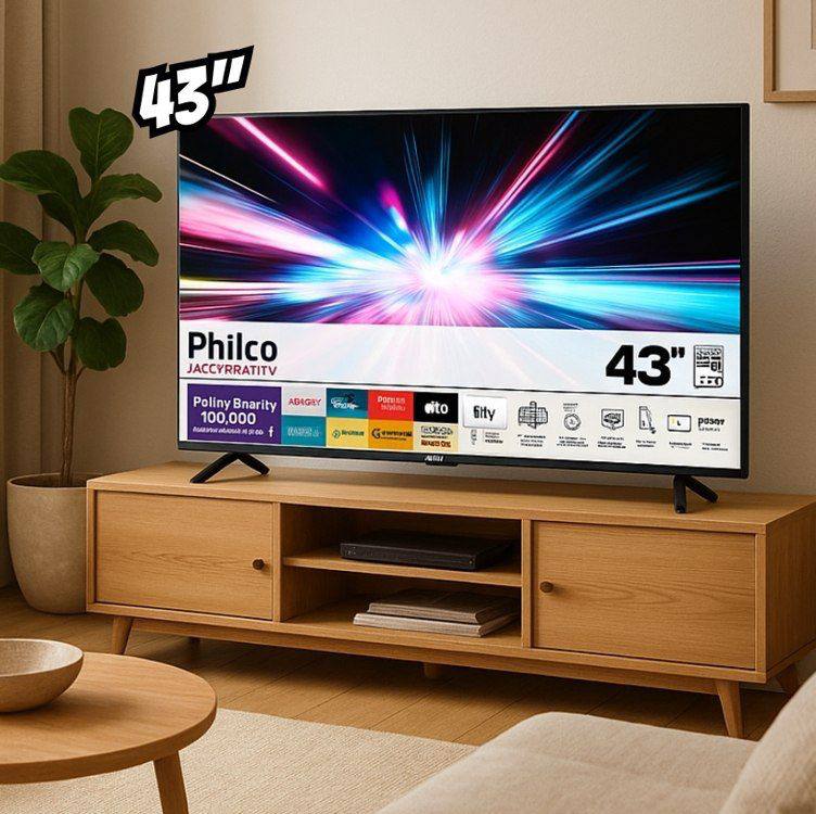 Smart TV 43" Philco Roku TV HDR10 Dolby Áudio