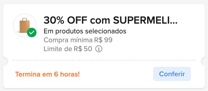 Cupom Mercado Livre 30% OFF