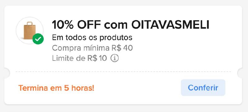Cupom Mercado Livre 10% OFF