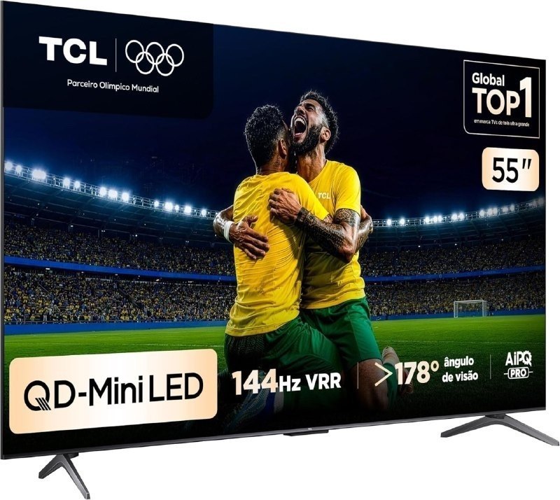 Smart TV TCL 55 Polegadas QLED Mini LED 4K Google TV 55C6K