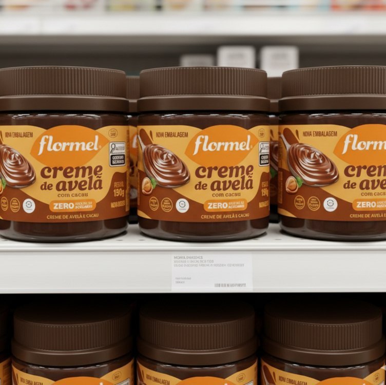 Creme de Avelã com Cacau Flormel Zero Açúcar 150g