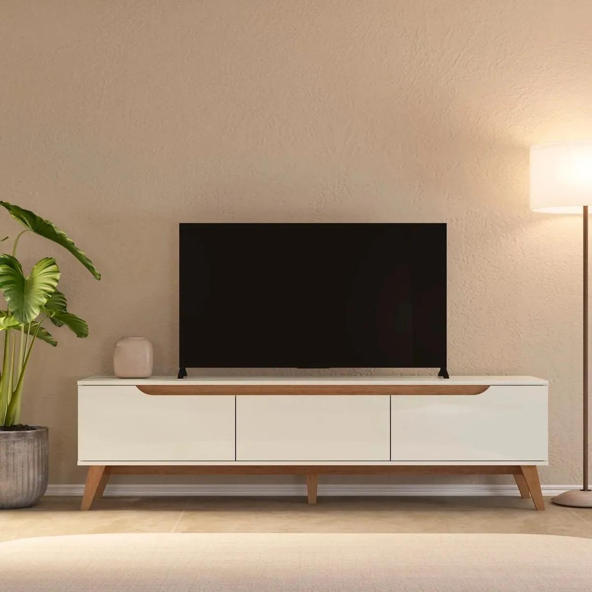 Rack Estante para TV até 75 polegadas 180cm com Portas e Gaveta