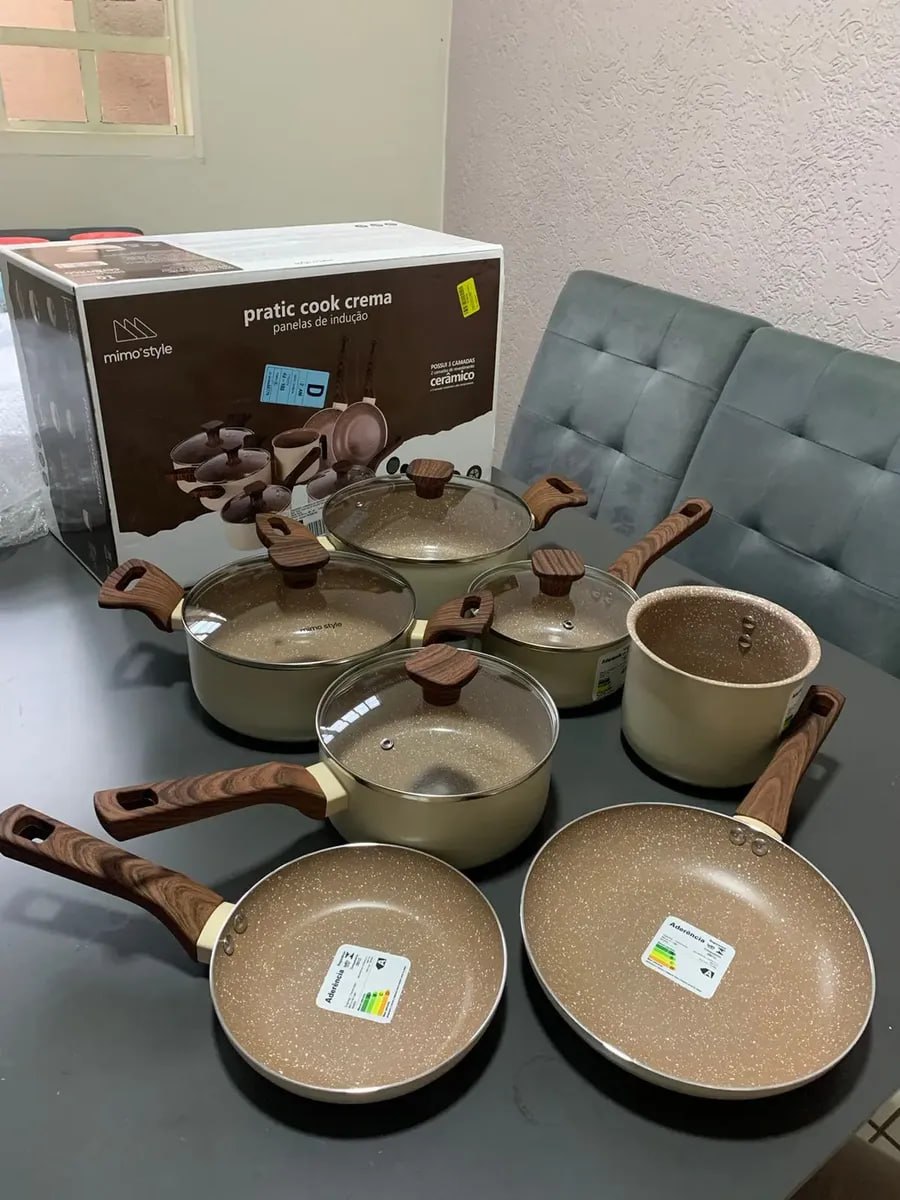 Jogo de Panelas Cerâmica Mimi Style 10 Peças