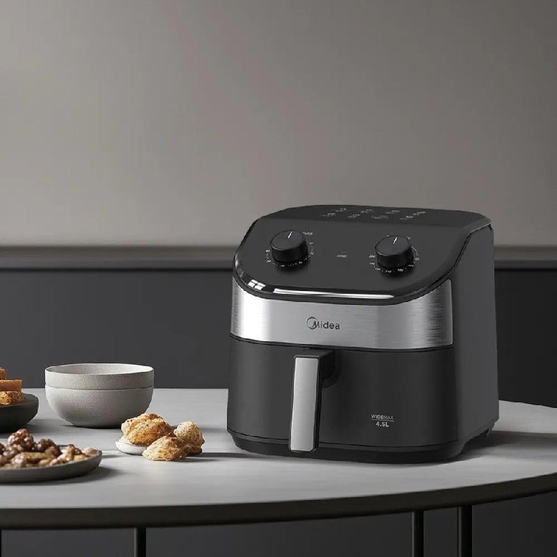 Air Fryer Midea Widemax 4,5L 1500W Interior Alumínio