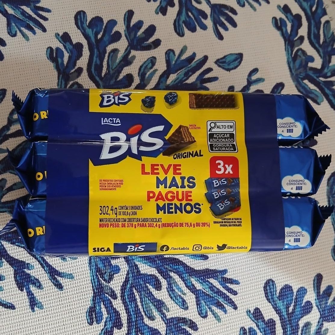 Bis Original Ao Leite - Kit com 3 Unidades 100,8g
