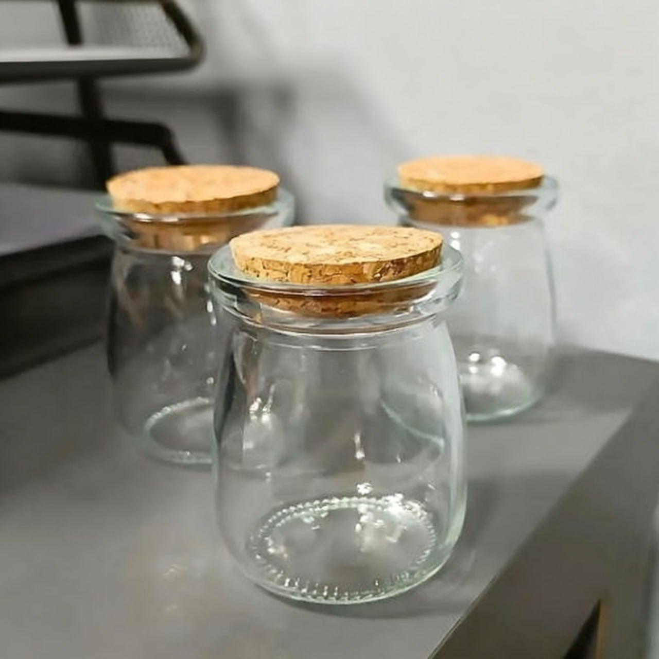 Kit 12 Potes de Vidro com Tampa de Cortiça